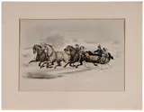 Currier & Ives, The Sleigh Race