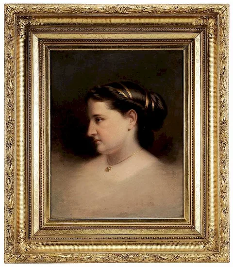 An Ideal Head by Benjamin Franklin Reinhart, oil on canvas, sold Mar 2016