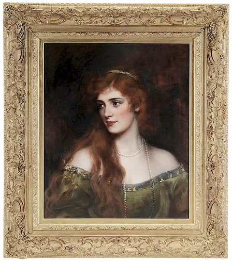 Carle John Blenner, Portrait of a Red-haired Beauty, oil on canvas