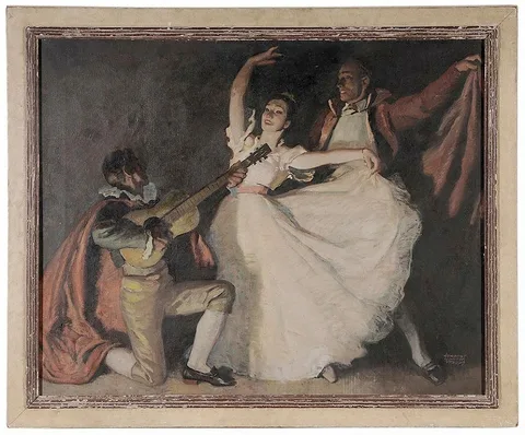 Herbert Morton Stoops, Flamenco Dancers, oil on canvas