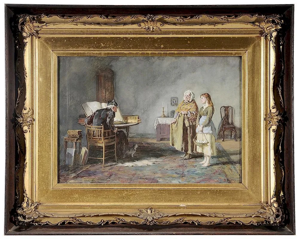Howard Helmick, Paying for Instruction, gouache on paper