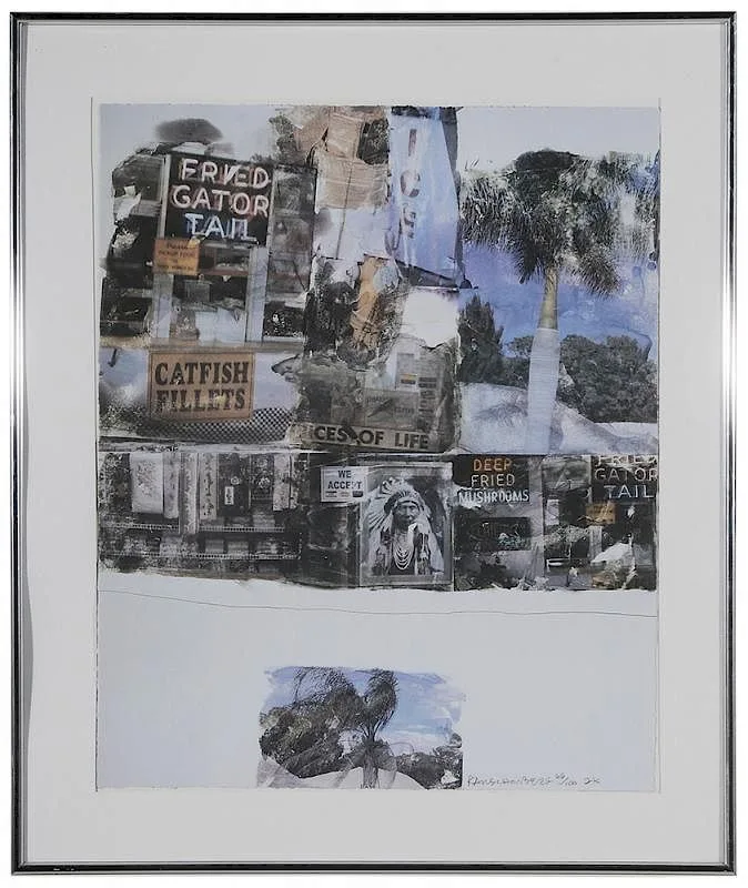 Catfish Tails by Robert Rauschenberg, 2000, offset lithograph on paper, sold Jan 2016