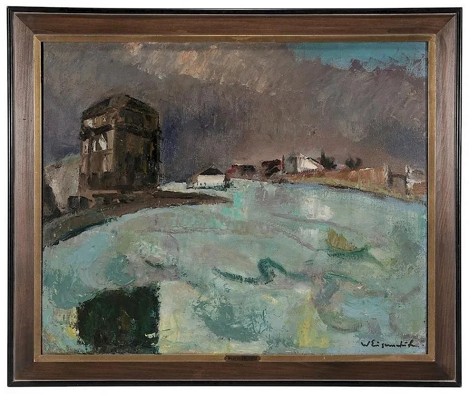 [Le canal glacé] by Willy Eisenschitz, oil on canvas, sold Jan 2016