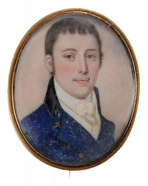 Pierre Henri, Portrait of a Young Gentleman, circa 1810, watercolor and gouache on ivory