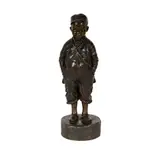 Felix Pardo de Tavera, Figure of a Boy, patinated bronze