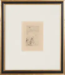 Pierre-Auguste Renoir, Sur la Plage a Berneval, 1892, etching on laid paper