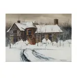Frank Moss Hamilton, Winter at Stonewood, watercolor and gouache on paper