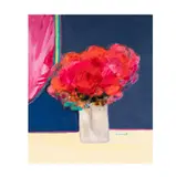 Claude Hemeret, Bouquet au Miroir, oil on canvas