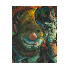Iver Rose, Clown, oil on board