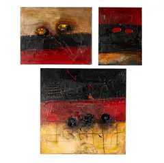 Paul Ecke, Three Works from Whispers Series, 2000, "Desert Sunset", "Light Whispers", and "Repeated"; each acrylic on canvas