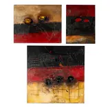 Paul Ecke, Three Works from Whispers Series, 2000, "Desert Sunset", "Light Whispers", and "Repeated"; each acrylic on canvas