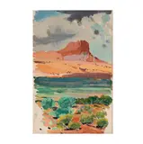 Jimmy Swinnerton, Sketch-Mesas, oil on board