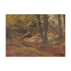 Archibald Kay, In the Woods, Inveraray, oil on canvas