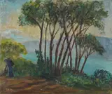 Maxime Boulard de Villeneuve, Coastal Landscape, oil on canvas
