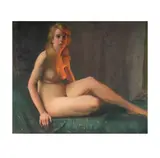 Joseph Tomanek, Nude Study, oil on canvas