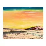 Elizabeth Schleussner, Barren Desert Landscape, oil on canvas