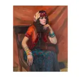Charles Phillip Cross, Seated Woman, oil on canvas