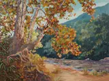 Don Munz, Autumn Landscape, oil on canvas