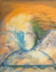 Hank Laventhol, Untitled (Abstract Portrait), acrylic on canvas