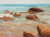 Joseph Holbrook, Laguna Shores, oil on canvas
