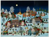 Jane Wooster Scott, Winter Village, lithograph