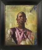 Frank Michael Tauriello, Native Warrior, acrylic on canvas