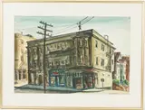Paul Wildhaber, The Crestone Building, 1940, watercolor on paper