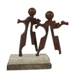 Gérard Koch, Untitled (Two Figures), iron, on marble base