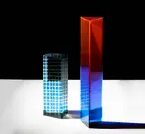 Vasa Mihich, Two Works (Prisms), acrylic