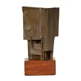 Benjamin Goo, Abstract, bronze, on wooden plinth