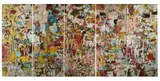 Roger Herman, Royal Entry (Five Panels), 1989, oil on canvas