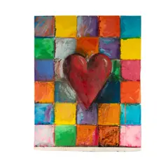 Jim Dine, Patched Heart, 1993, mixed media, charcoal, enamel and watercolor on firm wove paper