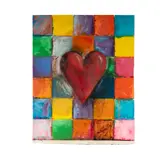 Jim Dine, Patched Heart, 1993, mixed media, charcoal, enamel and watercolor on firm wove paper