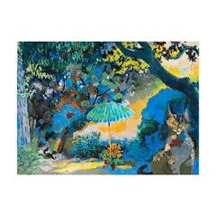 Rachel Rosenthal, Cats in a Garden, 1959, watercolor on paper