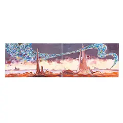 Exodus: No More Man's Best Friend by Rachel Rosenthal, 2005, oil on canvas diptych, sold Nov 2025