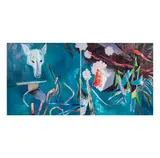 Rachel Rosenthal, Untitled, 2004, oil on canvas diptych