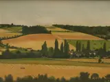 Jean Ève, Paysage, 1952, oil on canvas
