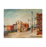 Marion Boyd Allen, Street Scene, oil on board