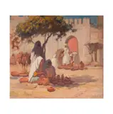 Gordon Coutts, Orientalist Market Scene, oil on canvas