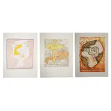 Sorel Etrog, Three Works, each: lithograph in colors