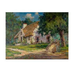 Dedrick Brandes Stuber, The Old Thatched Bungalow, oil on canvas