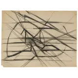 Sam Tchakalian, Untitled (Abstract), charcoal on paper