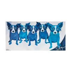 George Rodrigue, Blue Dogs, offset lithograph hand-signed in silver marker lower right Image: