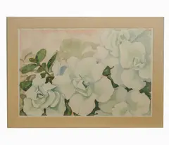 Untitled (Flowers) by Gary Bukovnik, watercolor on paper, sold Aug 2025