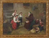 Francesco Bergamini, A Lesson in Scripture, oil on canvas