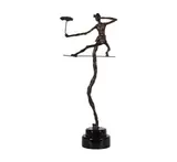 Victor Salmones, Figure on Tightrope, bronze