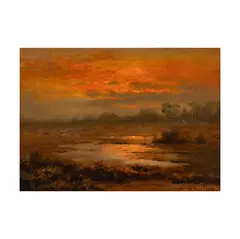 Nels Hagerup, Coastal Scene, oil on board