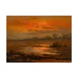 Nels Hagerup, Coastal Scene, oil on board