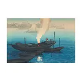 Takashi Itō, Ferry at Odai, Tokyo, 1922, color woodblock print