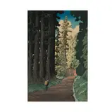 Kawase Hasui, The Road to Nikko, 1930, color woodblock print